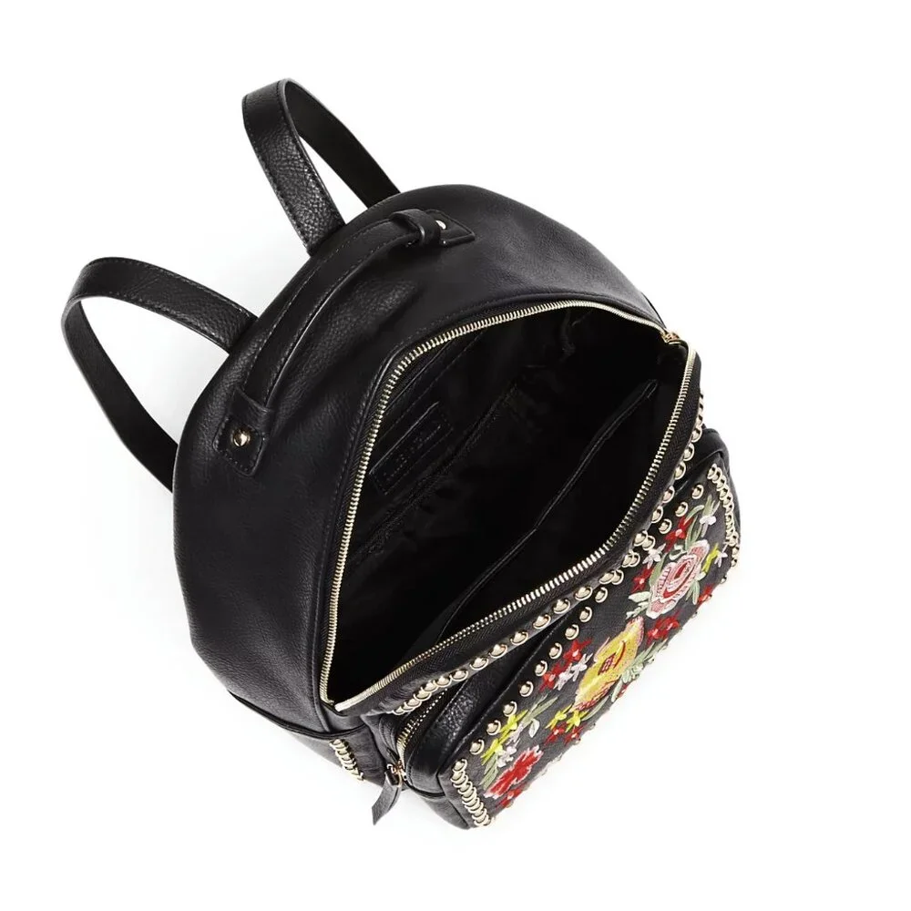 Sunset & Spring Floral-Embroidered Studded Backpack - Picture 3 of 8